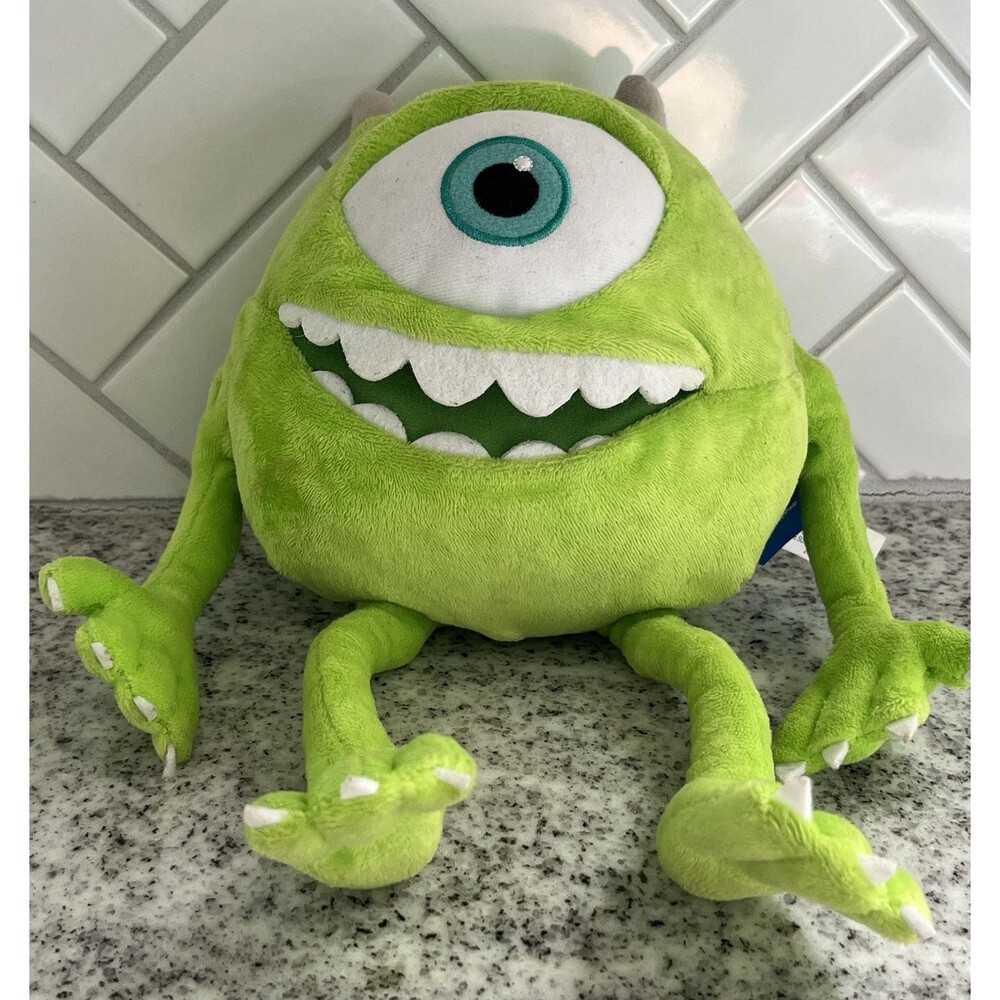 Disney Pixar Monsters Inc Mike Wazowski 11” Plush Mattel 2021 Green Stuffed Toy